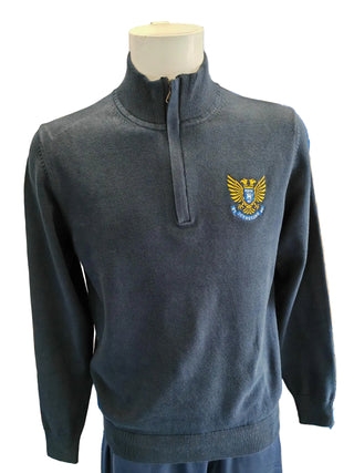 St Johnstone 1/4 zip navy jumper