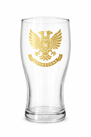 SJFC Pint Glass Gold Badge
