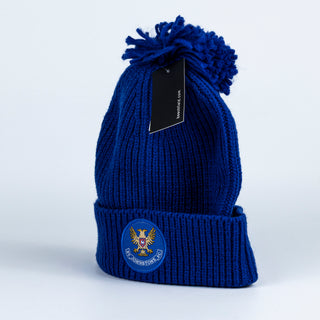 SJFC Knit Bobble Beanie Royal Blue